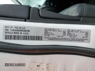 2021 Jeep Grand Cherokee Limited with VIN 1C4RJEBG6MC656705, listed as a Copart auction lot 47607145 with 69,237 mi miles and Salvage title. Bid and sale history available at DreamBid. Image 15.