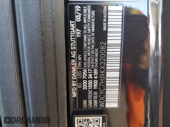 2019 Mercedes-Benz G 63 AMG z VIN WDCYC7HJ9KX320082, wystawiony jako Copart lot #59435023 z przebiegiem 28 502 mil mil oraz . Historia ofert i sprzedaży dostępna na DreamBid. Obrazek 14.