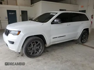2021 Jeep Grand Cherokee 80th Anniversary with VIN 1C4RJFBG3MC736436, listed as a Copart auction lot 57416065 with 82,896 mi miles and Clean title. Bid and sale history available at DreamBid. Image 1.