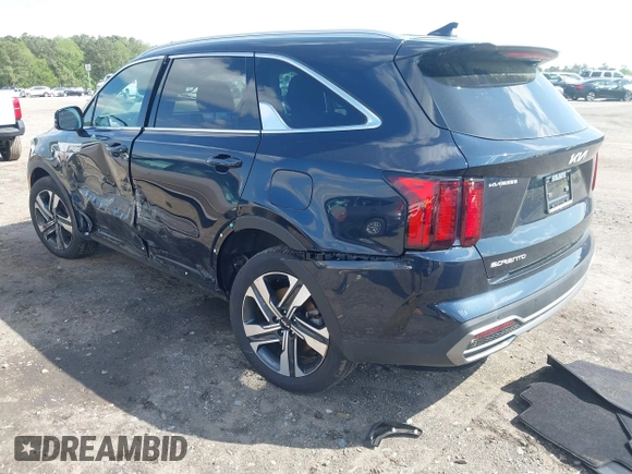 2024 Kia Sorento EX with VIN KNDRHDLG0R5248202, listed as a IAAI auction lot 41990342 with 17,552 mi miles and . Bid and sale history available at DreamBid. Image 3.