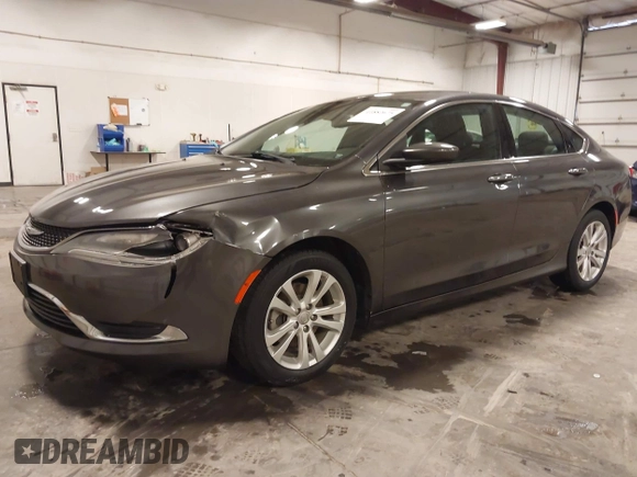 2015 Chrysler 200 Limited with VIN 1C3CCCAB0FN607876, listed as a IAAI auction lot 41882675 with 136,146 mi miles. Bid and sale history available at carsss.com. Image 2.