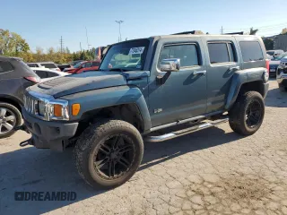2006 Hummer H3 with VIN 5GTDN136X68212254, listed as a Copart auction lot 77040314 with 129,690 mi miles and Clean Title. Bid and sale history available at carsss.com. Image 1.