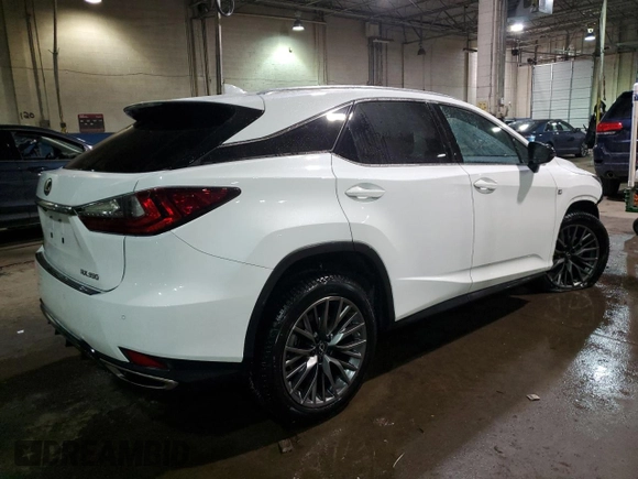 2022 Lexus RX 350 F Sport with VIN 2T2SZMDA6NC332624, listed as a Copart auction lot 42242135 with 28,817 mi miles and Clean title. Bid and sale history available at DreamBid. Image 3.