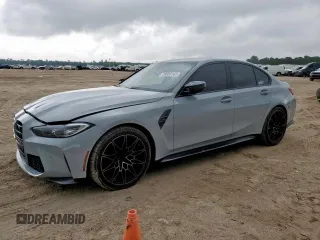 2023 BMW M3 Competition xDrive z VIN WBS43AY07PFP20074, wystawiony jako Copart lot #59305145 z przebiegiem 31 669 mil mil oraz Szkody całkowita. Historia ofert i sprzedaży dostępna na DreamBid. Obrazek 1.