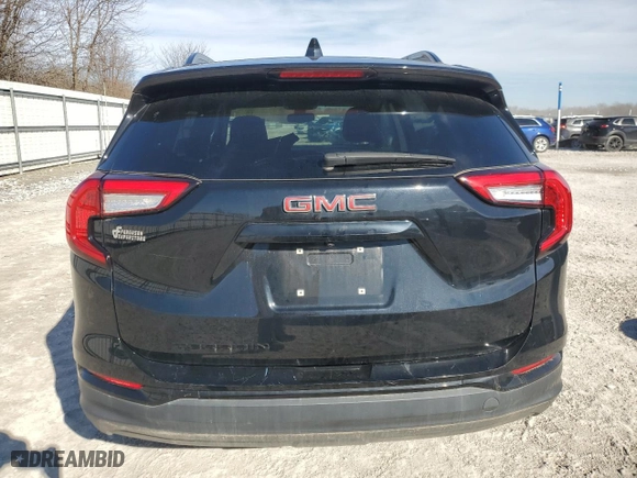 2023 GMC Terrain SLE with VIN 3GKALMEG1PL163637, listed as a Copart auction lot 43618985 with 31,464 mi miles and Salvage Title. Bid and sale history available at carsss.com. Image 6.