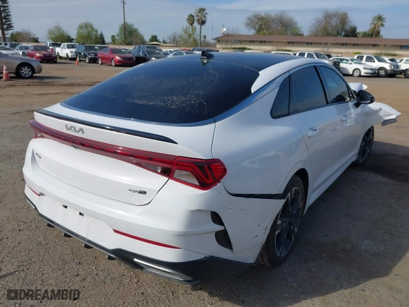 2022 Kia K5 GT-Line with VIN 5XXG64J21NG092164, listed as a IAAI auction lot 41765812 with 70,657 mi miles. Bid and sale history available at carsss.com. Image 4.