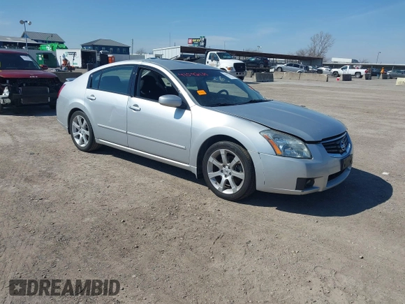 2008 Nissan Maxima SE with VIN 1N4BA41EX8C803390, listed as a IAAI auction lot 41592130 with 132,468 mi miles and . Bid and sale history available at DreamBid. Image 1.