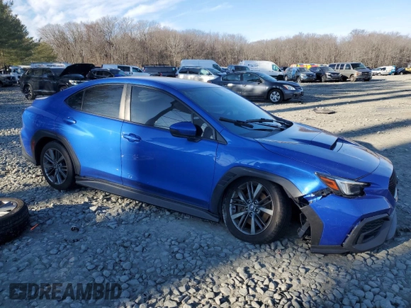 2022 Subaru WRX with VIN JF1VBAA67N9008162, listed as a Copart auction lot 45800615 with 56,003 mi miles and Salvage Title. Bid and sale history available at carsss.com. Image 4.