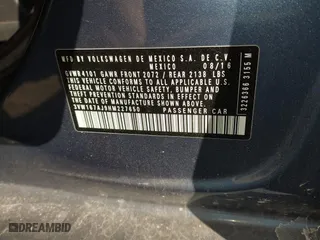 2017 Volkswagen Jetta 1.4T S with VIN 3VW167AJ9HM227650, listed as a IAAI auction lot 41275317 with 81,589 mi miles. Bid and sale history available at carsss.com. Image 9.
