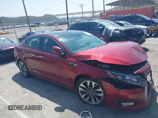 2014 Kia Optima SXL Turbo with VIN 5XXGR4A69EG293806, listed as a IAAI auction lot 42088106 with Not Provided miles and . Bid and sale history available at carsss.com. Image 1.