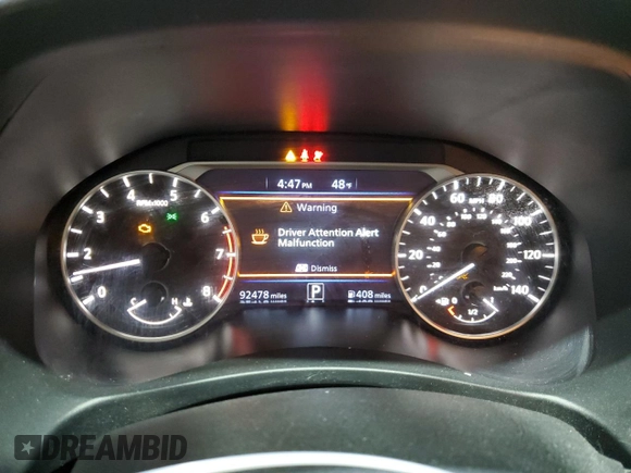 2020 Nissan Altima S with VIN 1N4BL4BV2LC158056, listed as a Copart auction lot 50871385 with 92,478 mi miles and Salvage title. Bid and sale history available at DreamBid. Image 9.