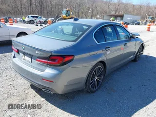 2023 BMW 5 Series 540i xDrive with VIN WBA73BJ02PWY28314, listed as a IAAI auction lot 41822010 with 15,207 mi miles and . Bid and sale history available at carsss.com. Image 4.