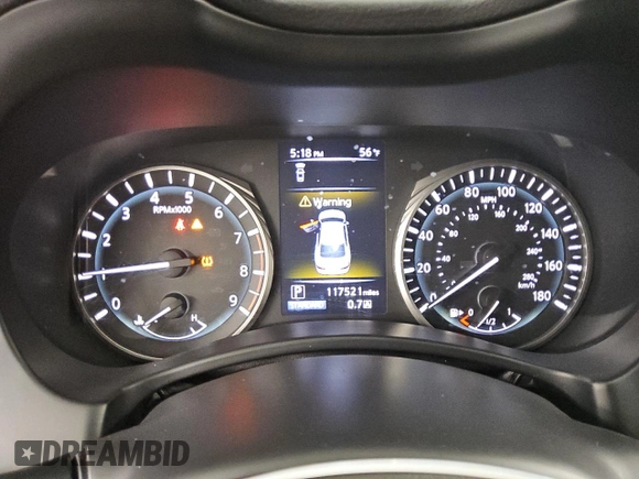 2020 Infiniti Q50 3.0t LUXE with VIN JN1EV7AP3LM206103, listed as a Copart auction lot 45989215 with 117,521 mi miles and Clean Title. Bid and sale history available at carsss.com. Image 9.