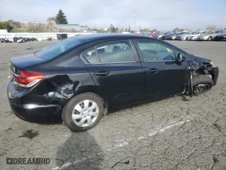 2013 Honda Civic Sdn LX with VIN 2HGFB2F50DH561904, listed as a Copart auction lot 42264285 with 165,218 mi miles and Salvage Title. Bid and sale history available at carsss.com. Image 3.