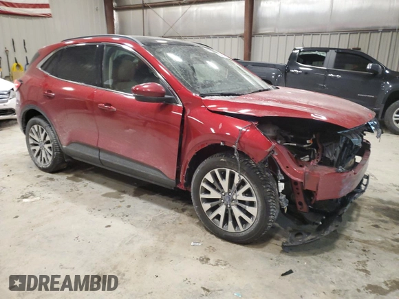 2020 Ford Escape Titanium with VIN 1FMCU9J97LUA00654, listed as a Copart auction lot 83695954 with 44,974 mi miles and Salvage title. Bid and sale history available at DreamBid. Image 4.