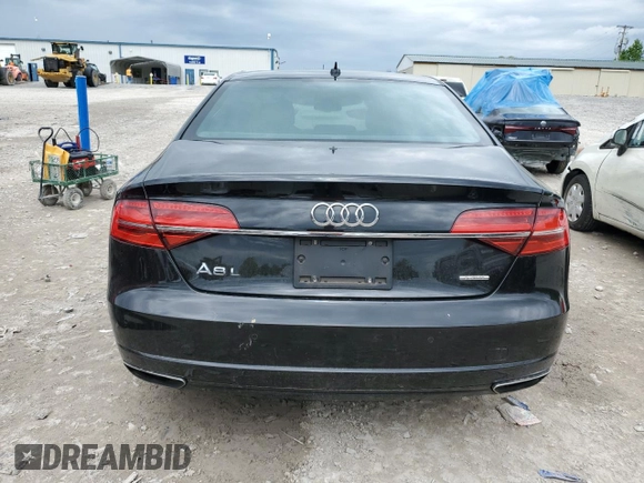 2017 Audi A8 with VIN WAU44AFD1HN017391, listed as a Copart auction lot 54144125 with 48,183 mi miles and Salvage title. Bid and sale history available at DreamBid. Image 6.