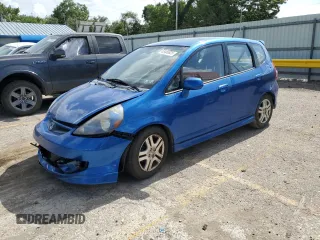 2007 Honda Fit Sport with VIN JHMGD38647S050927, listed as a Copart auction lot 63480825 with 156,308 mi miles and Salvage title. Bid and sale history available at DreamBid. Image 1.