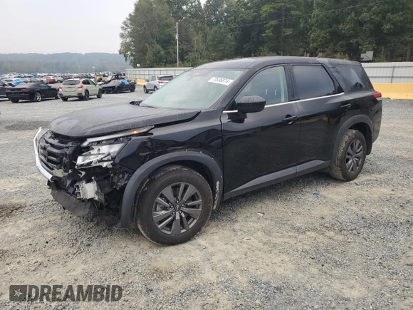 2023 Nissan Pathfinder S with VIN 5N1DR3AC9PC218234, listed as a Copart auction lot 73536874 with 24,322 mi miles and Salvage title. Bid and sale history available at DreamBid. Image 1.