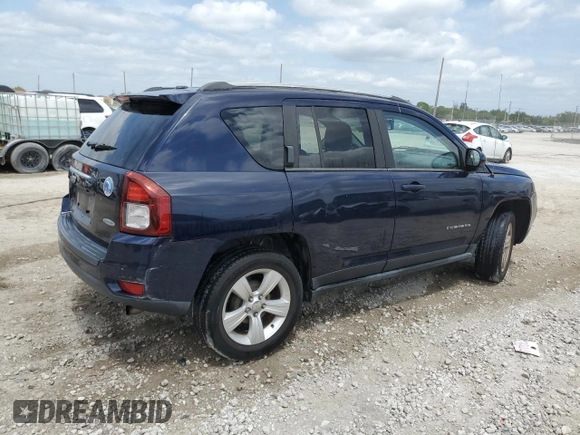 2014 Jeep Compass Latitude with VIN 1C4NJCEB5ED692156, listed as a Copart auction lot 53433385 with 124,348 mi miles and Salvage Title. Bid and sale history available at carsss.com. Image 3.