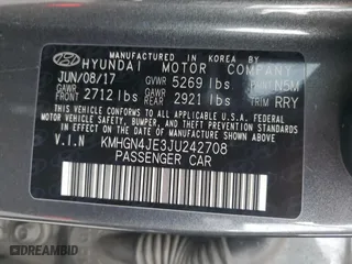 2018 Genesis G80 3.8L with VIN KMHGN4JE3JU242708, listed as a Copart auction lot 79191644 with 89,253 mi miles and Salvage Title. Bid and sale history available at carsss.com. Image 13.