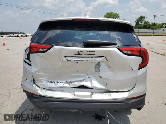 2020 GMC Terrain SLE with VIN 3GKALMEV5LL299276, listed as a Copart auction lot 59308945 with 36,075 mi miles and Salvage title. Bid and sale history available at DreamBid. Image 6.