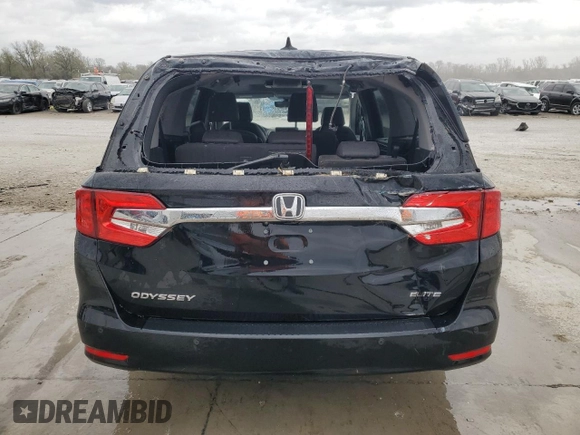 2019 Honda Odyssey Elite with VIN 5FNRL6H94KB108422, listed as a Copart auction lot 51492365 with 91,948 mi miles and Salvage Title. Bid and sale history available at DreamBid. Image 6.