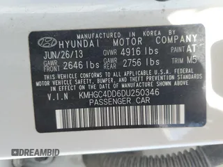 2013 Hyundai Genesis 3.8L с VIN KMHGC4DD6DU250346, выставлен на аукционе Copart как лот 57422475 с пробегом 135 559 миль миль и Списание • Salvage title. История ставок и продаж доступна на DreamBid. Изображение 12.