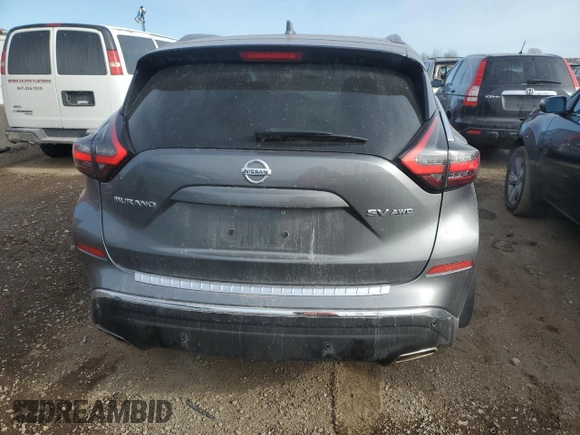 2022 Nissan Murano SV z VIN 5N1AZ2BS9NC127108, wystawiony jako Copart lot #44454565 z przebiegiem 43 923 mil mil oraz Szkoda całkowita • Salvage title. Historia ofert i sprzedaży dostępna na DreamBid. Obrazek 6.
