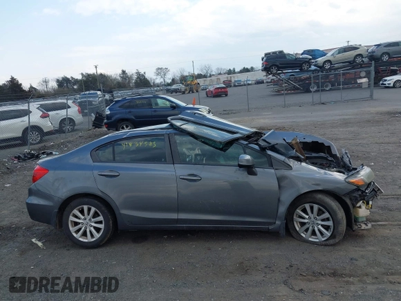 2012 Honda Civic EX with VIN 19XFB2F80CE088038, listed as a IAAI auction lot 41834585 with Not Provided miles and . Bid and sale history available at DreamBid. Image 13.