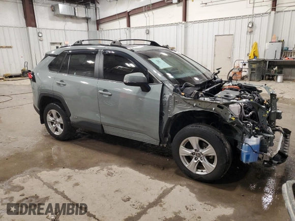 2021 Toyota RAV4 Hybrid XLE with VIN 2T3RWRFV3MW114637, listed as a Copart auction lot 85131224 with 53,126 mi miles and Salvage Title. Bid and sale history available at carsss.com. Image 4.
