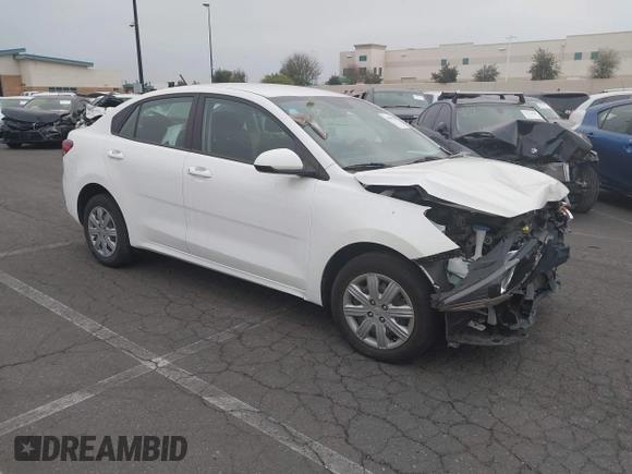 2021 Kia Rio LX with VIN 3KPA24AD3ME422560, listed as a IAAI auction lot 41005730 with 59,206 mi miles. Bid and sale history available at carsss.com. Image 1.