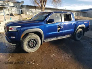 2022 Nissan Frontier Pro-4X z VIN 1N6ED1EK4NN618696, wystawiony jako Copart lot #81848154 z przebiegiem 17 214 mil mil oraz Szkoda całkowita • Salvage title. Historia ofert i sprzedaży dostępna na DreamBid. Obrazek 1.