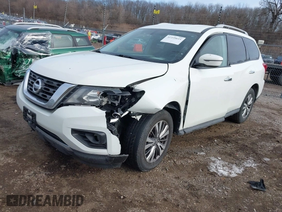2018 Nissan Pathfinder SV z VIN 5N1DR2MM3JC661100, wystawiony jako IAAI lot #41539611 z przebiegiem 80 115 mil mil oraz . Historia ofert i sprzedaży dostępna na DreamBid. Obrazek 2.