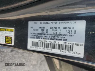 2009 Mazda 3 i Touring Value with VIN JM1BK32F191238212, listed as a Copart auction lot 51818015 with 266,993 mi miles and Salvage Title. Bid and sale history available at DreamBid. Image 14.