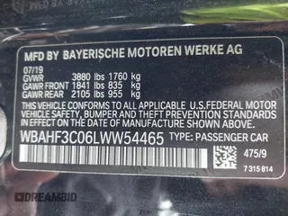 2020 BMW Z4 sDrive30i с VIN WBAHF3C06LWW54465, выставлен на аукционе IAAI как лот 42086908 с пробегом 22 494 миль миль и . История ставок и продаж доступна на DreamBid. Изображение 9.