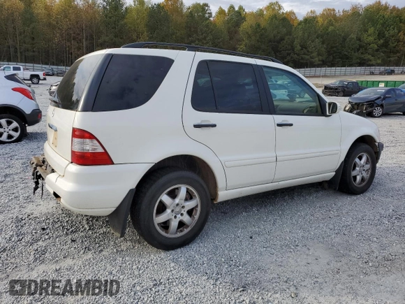 2002 Mercedes-Benz M-Class with VIN 4JGAB75EX2A365564, listed as a Copart auction lot 80570224 with 160,193 mi miles and Salvage Title. Bid and sale history available at carsss.com. Image 3.