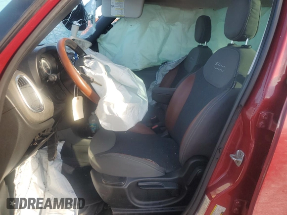 2012 FIAT 500L Easy with VIN ZFBCFABH8EZ026985, listed as a Copart auction lot 43201625 with Not Provided miles and Salvage Title. Bid and sale history available at DreamBid. Image 7.