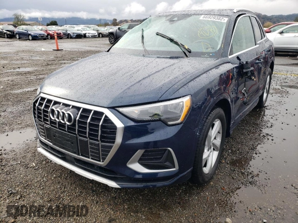 2020 Audi Q3 Premium with VIN WA1AECF38L1117648, listed as a Copart auction lot 66929382 with 10,604 mi miles. Bid and sale history available at carsss.com. Image 2.