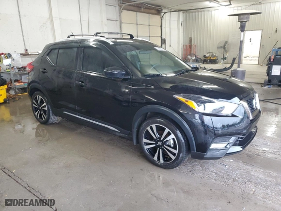 2019 Nissan Kicks S with VIN 3N1CP5CU1KL562339, listed as a Copart auction lot 52029675 with 74,497 mi miles and Salvage Title. Bid and sale history available at carsss.com. Image 4.