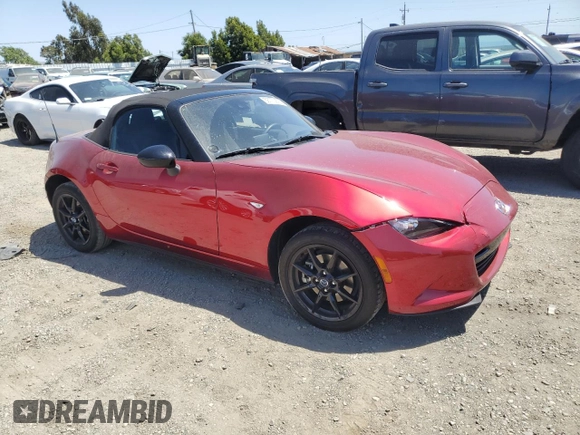 2021 Mazda MX-5 Miata Sport with VIN JM1NDAB7XM0460461, listed as a Copart auction lot 58770975 with 7,841 mi miles and Salvage title. Bid and sale history available at DreamBid. Image 4.