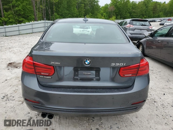 2017 BMW 3 Series 330i xDrive with VIN WBA8D9G39HNU63178, listed as a Copart auction lot 57384845 with 67,377 mi miles and Salvage title. Bid and sale history available at DreamBid. Image 6.