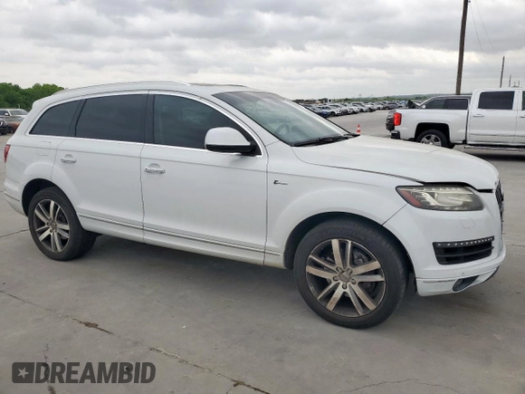 2015 Audi Q7 Premium Plus with VIN WA1LGAFE2FD023602, listed as a Copart auction lot 53737705 with 102,395 mi miles and Salvage Title. Bid and sale history available at DreamBid. Image 4.