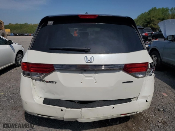2015 Honda Odyssey Touring Elite with VIN 5FNRL5H96FB036607, listed as a Copart auction lot 54490625 with 91,171 mi miles and Salvage Title. Bid and sale history available at carsss.com. Image 6.