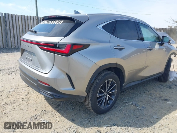 2025 Lexus NX with VIN 2T2GGCEZ0SC073778, listed as a IAAI auction lot 41722618 with 2,929 mi miles. Bid and sale history available at carsss.com. Image 4.