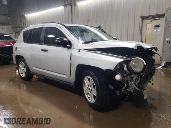 2007 Jeep Compass Sport with VIN 1J8FF47W57D193557, listed as a Copart auction lot 44903375 with 0 mi miles and Salvage Title. Bid and sale history available at carsss.com. Image 4.