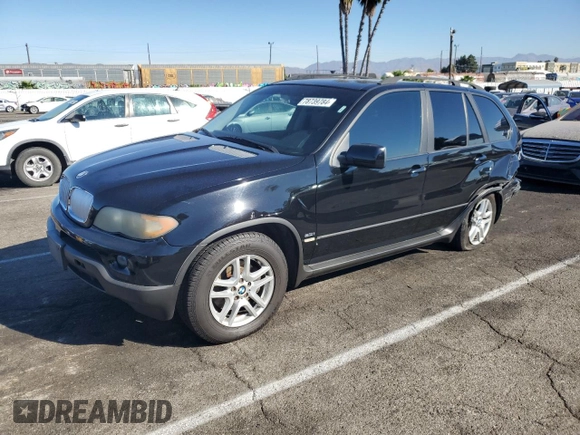 2004 BMW X5 3.0i with VIN 5UXFA13554LU45888, listed as a Copart auction lot 78739784 with 142,668 mi miles and Salvage Title. Bid and sale history available at carsss.com. Image 1.