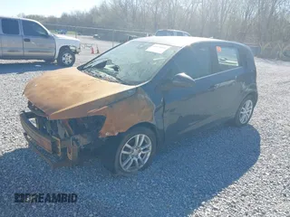 2013 Chevrolet Sonic LT with VIN 1G1JC6SH2D4195852, listed as a IAAI auction lot 41878805 with 1 mi miles. Bid and sale history available at carsss.com. Image 2.
