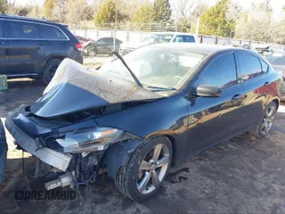 2013 Dodge Dart SXT with VIN 1C3CDFBA7DD307050, listed as a IAAI auction lot 41143839 with 155,061 mi miles. Bid and sale history available at carsss.com. Image 2.