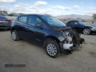2015 Nissan LEAF S with VIN 1N4AZ0CPXFC334701, listed as a Copart auction lot 47689535 with 0 mi miles and Non Repairable. Bid and sale history available at carsss.com. Image 4.