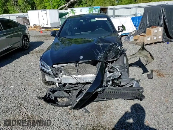2021 Mercedes-Benz C 300 with VIN W1KWF8DB1MR605185, listed as a Copart auction lot 49703095 with Not provided miles and Non repairable. Bid and sale history available at DreamBid. Image 11.